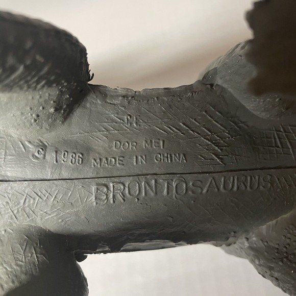 Dor Mei Vintage Dinosaur Toy Brontosaurus Rubber 1980s 17” Long - Picture 4 of 10